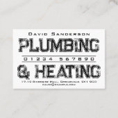 Loodgieterswerk en Visitekaartje voor verwarming (Achterkant)