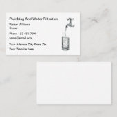 Loodgieterswerk en waterfilterdiensten visitekaartje (Voorkant / Achterkant)