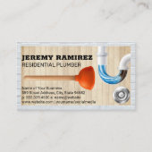 Loodgieterswerk | Hout en Brick Wall Visitekaartje (Voorkant)