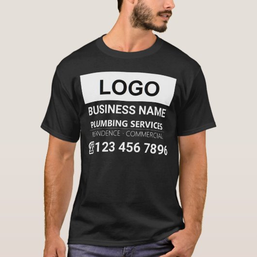 Loodgieterswerk Logo Slogan Branded T-shirt (Voorkant)