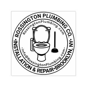 Loodgieterswerk Toilet Bedrijfsnaam Locatie URL E- Zelfinktende Stempel