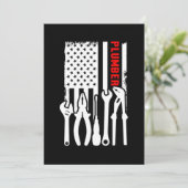 Loodgieterswerk van de Amerikaanse vlag Kaart (Staand voorkant)