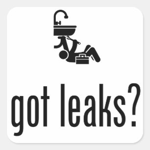 Loodgieterswerk Vierkante Sticker