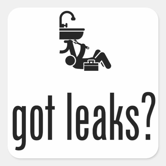 Loodgieterswerk Vierkante Sticker (Voorkant)