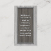 Loodgieterswerk Visitekaartje (Achterkant)