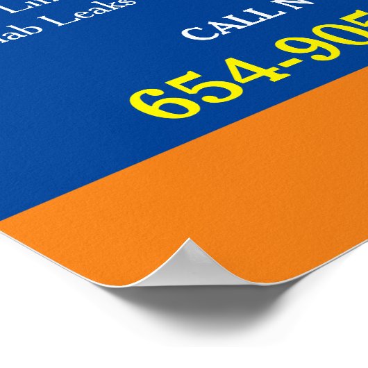 Loodgieterswerk Zakelijke services Aangepast Poster (Hoek)