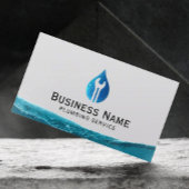 Loodgieterswerktuig Waterdruppel Logo Professionel Visitekaartje