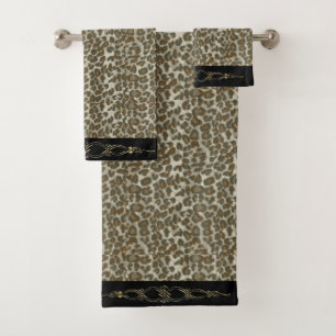 Loodhuid en goudglitter bad handdoek