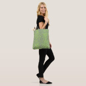 Loodpatroon in kalkgroen en grijs tote bag (Op model)