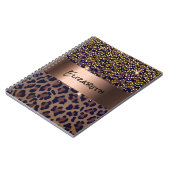 Loodpatroon met bruine gouden brons notitieboek (Linkerzijde)