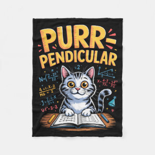 Loodrechte Wiskunde Kat Pun Fleece Deken
