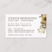 Loodrolzonnesbrood op landstijl visitekaartje (Achterkant)