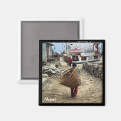 Loodschap, Himalaya, Nepal Magneet (Voorkant / Achterkant)
