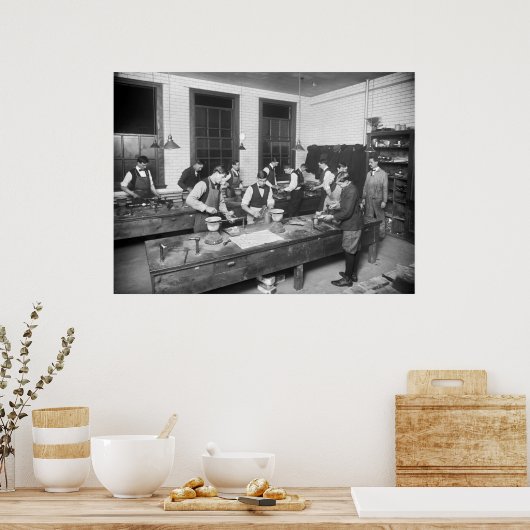 Loodschool, begin jaren 1900 poster (Keuken)