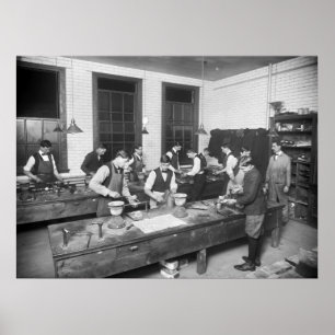 Loodschool, begin jaren 1900 poster