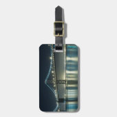 Loodsen langs de Embarcadero, San Francisco Bagagelabel (Voorkant verticaal)