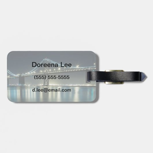 Loodsen langs de Embarcadero, San Francisco Bagagelabel (Achterkant horizontaal)