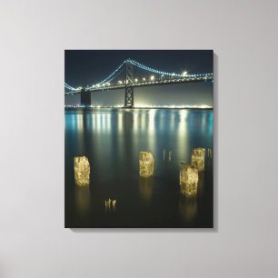 Loodsen langs de Embarcadero, San Francisco Canvas Afdruk