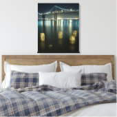 Loodsen langs de Embarcadero, San Francisco Canvas Afdruk (Insitu (Slaapkamer))