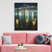 Loodsen langs de Embarcadero, San Francisco Canvas Afdruk (Insitu (Woonkamer))