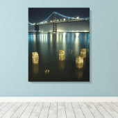 Loodsen langs de Embarcadero, San Francisco Canvas Afdruk (Insitu (Houten vloer))