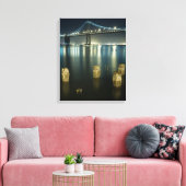 Loodsen langs de Embarcadero, San Francisco Canvas Afdruk (Insitu (Woonkamer))