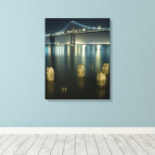 Loodsen langs de Embarcadero, San Francisco Canvas Afdruk (Insitu (Houten vloer))