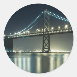 Loodsen langs de Embarcadero, San Francisco Ronde Sticker