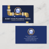 Loodsteker met gouden kraan visitekaartje (Voorkant / Achterkant)