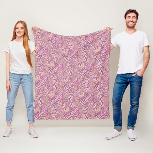 Loodtijgerdriekleppige gestreepte kat fleece deken (In situ)