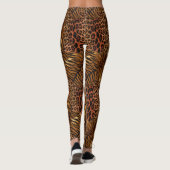Loodtijgerdriekleppige gestreepte kat leggings (Achterkant)