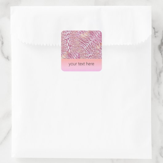 Loodtijgerslang Vierkante Sticker (Tas)