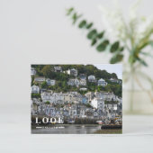 Looe Cornwall Havenstad Zeezijde Feestdagenkaart (Staand voorkant)