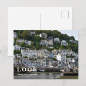 Looe Cornwall Havenstad Zeezijde Feestdagenkaart (Voorkant / Achterkant)