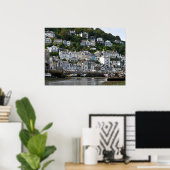 Looe Cornwall Havenstad Zeezijde Poster (Thuiskantoor)