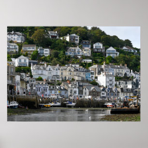 Looe Cornwall Havenstad Zeezijde Poster