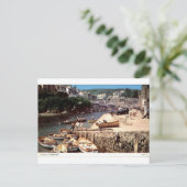 Looe Cornwall Oude Havenboten Gezicht Briefkaart (Staand voorkant)