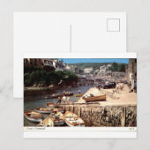 Looe Cornwall Oude Havenboten Gezicht Briefkaart (Voorkant / Achterkant)