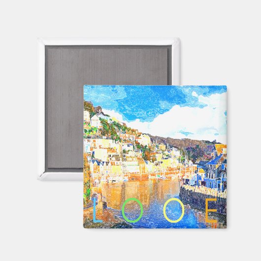 Looe - Cornwall UK Magneet (Voorkant / Achterkant)