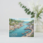 Looe Haven Engeland Briefkaart (Staand voorkant)