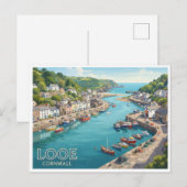 Looe Haven Engeland Briefkaart (Voorkant / Achterkant)