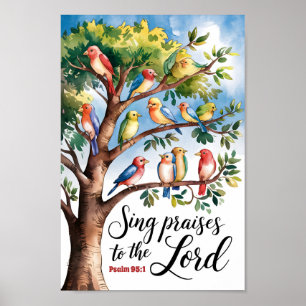 Loof de Heer Christelijke Peuter Kinderen Poster