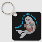 Loof leuk zeehond bijbelvers psalm sleutelhanger (Voorkant)