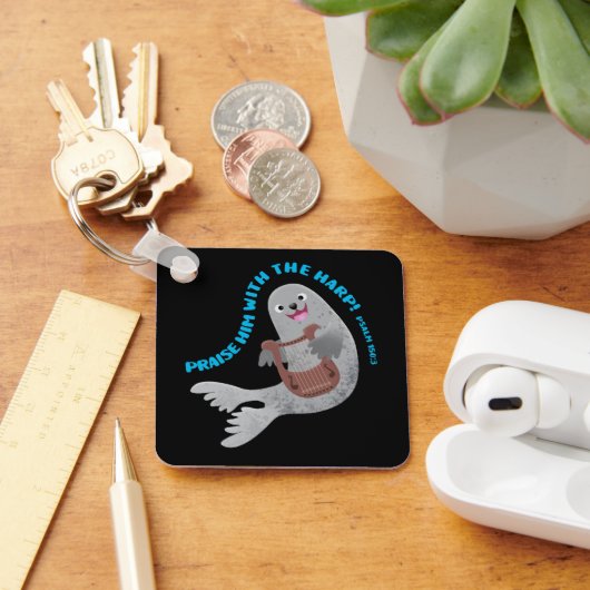 Loof leuk zeehond bijbelvers psalm sleutelhanger (Bureau)