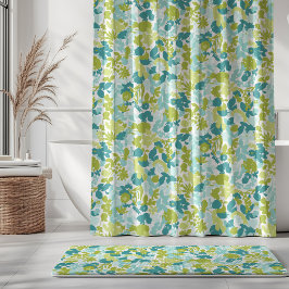 Loof TApple Groen Teal Aqua Blauw Douchegordijn