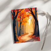 Loofbos Wandelkaart Oranje Aquarel