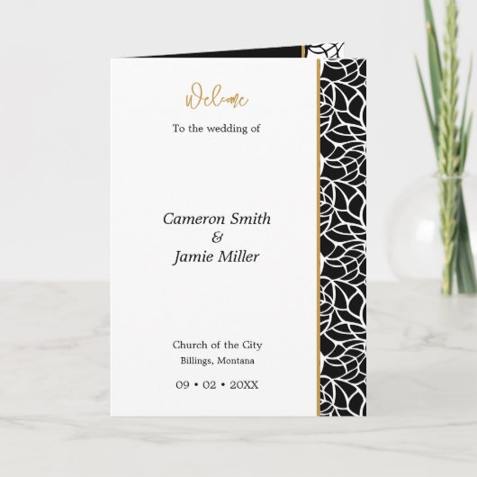 Loofrand Bruiloftsdag Programma (Voorkant)