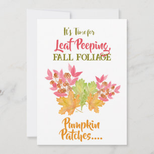 Loofverkenning Foliage Herfst Waterverf Verjaardag Kaart