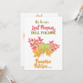 Loofverkenning Foliage Herfst Waterverf Verjaardag Kaart (Voorkant / Achterkant in situ)