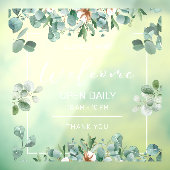 Loofwerk, Minimalistische Zakelijke Uren Winkel Ca Raamsticker (Vel 3)